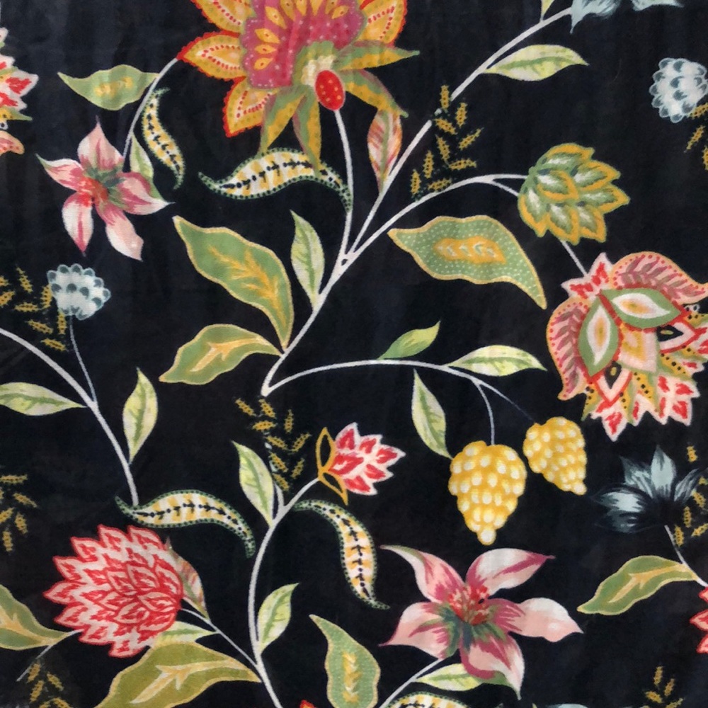 LOFT Outlet open scarf 27x70 navy floral print